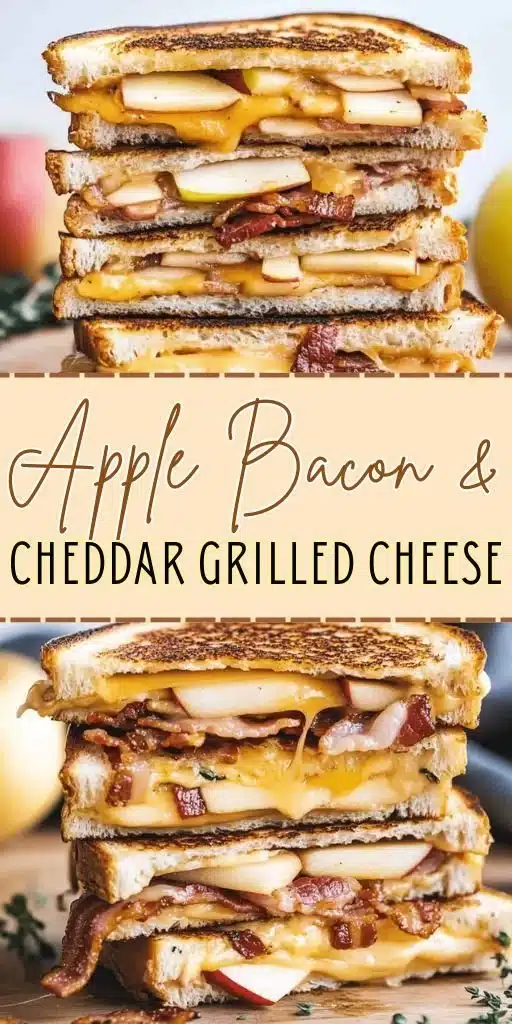 Apple Bacon Cheddar Grilled Cheese | Cozy Fall Routine Food Ideas