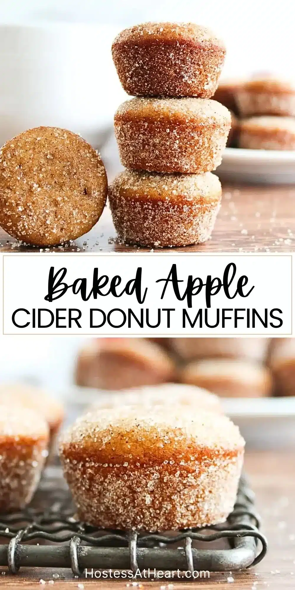 Baked Apple Cider Donut Muffins