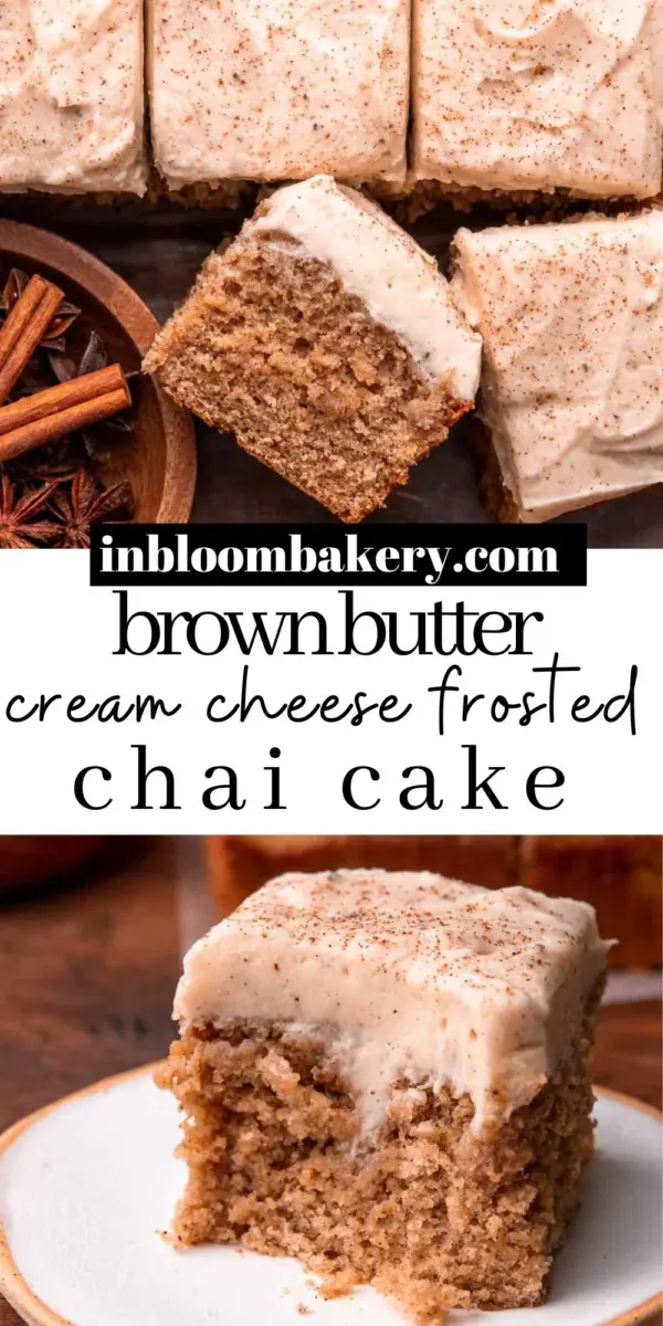 Delicious chai spice cake served with a warm cup of tea, showcasing unique flavors.