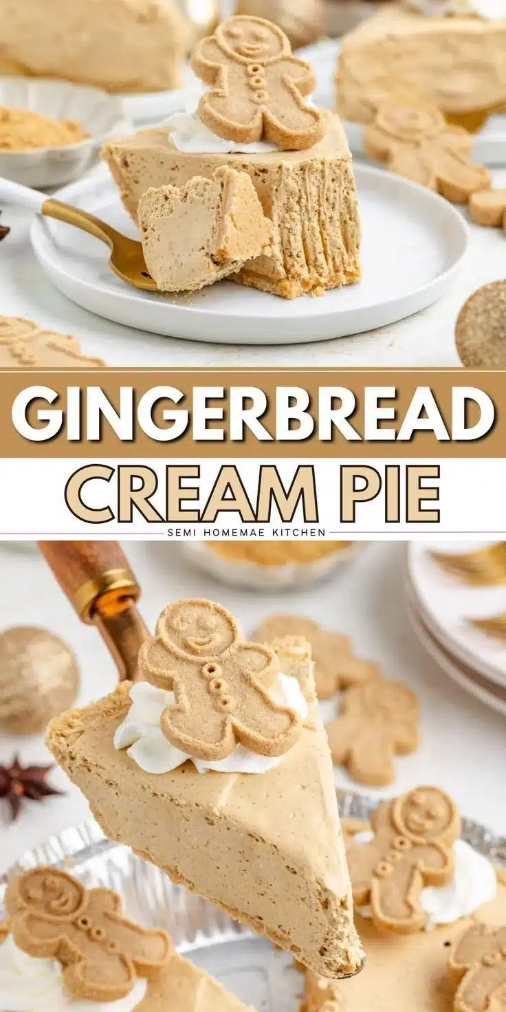 Easy Gingerbread Cream Pie