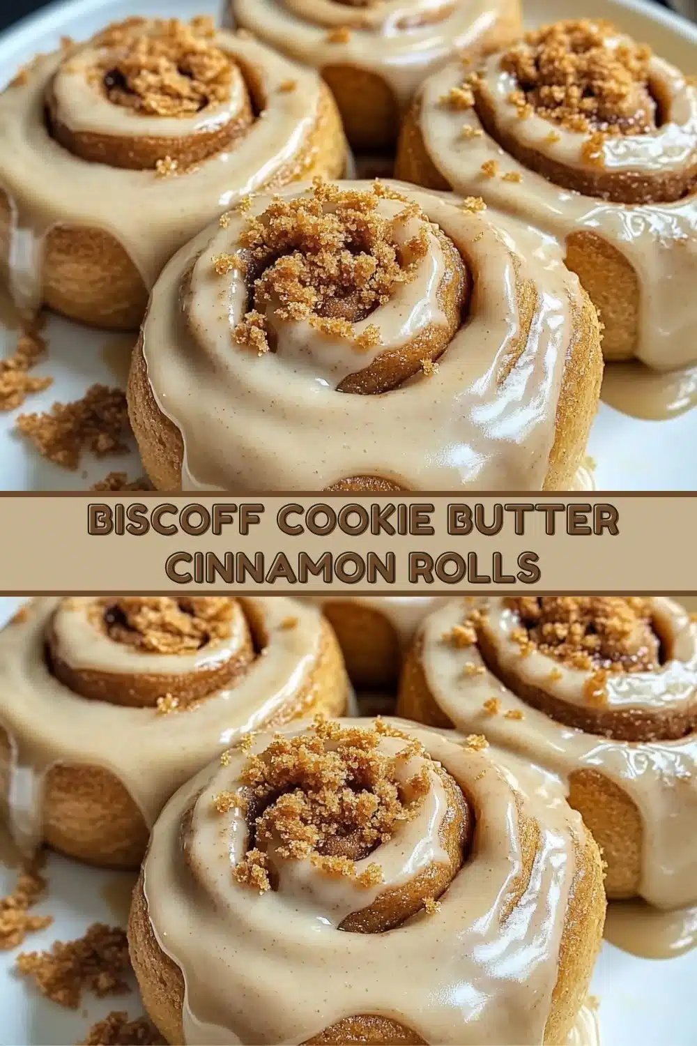 Irresistiblemente Suaves Rollos de Canela Biscoff - ¡Delicia Fácil Sin Lácteos!