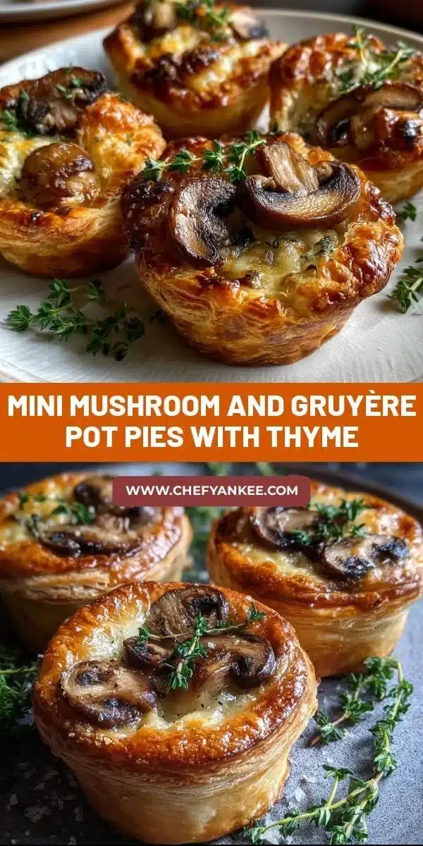 Mini Mushroom and Gruyère Pot Pies with Thyme – Vegetarian Party Recipe