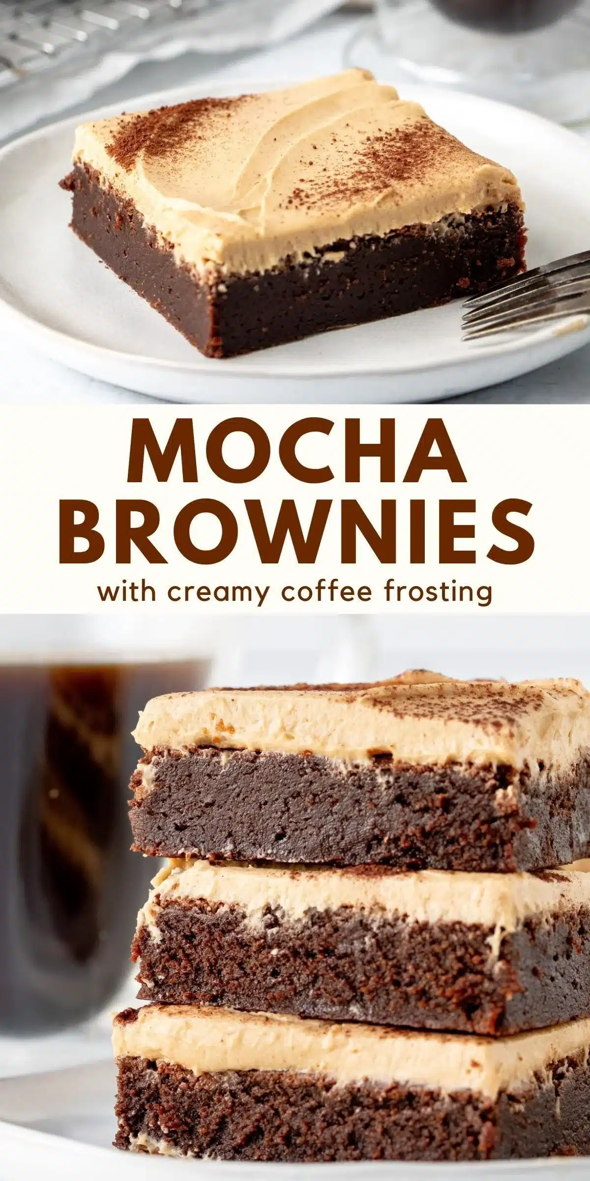 Mocha Brownies with Cafe Latte Frosting