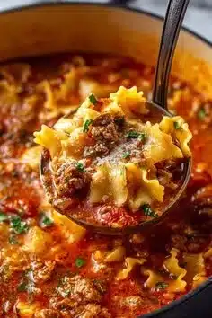 One Pot Lasagna Soup
