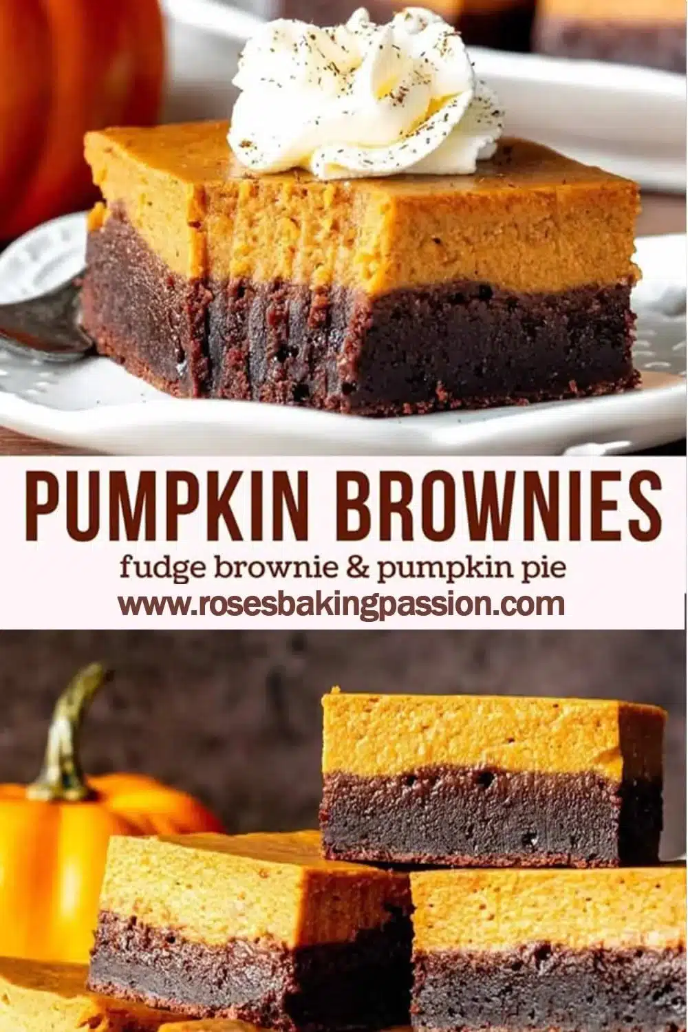 Pumpkin Brownies: Irresistible Fall Dessert Recipe with Creamy Chocolate and Spiced Pumpkin