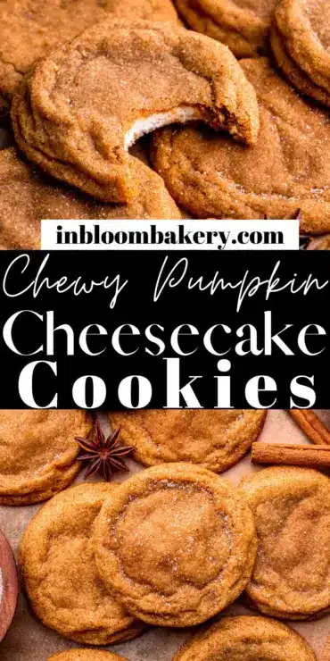 Pumpkin Cheesecake Cookies from In Bloom Bakery, showcasing seasonal flavors and textures.