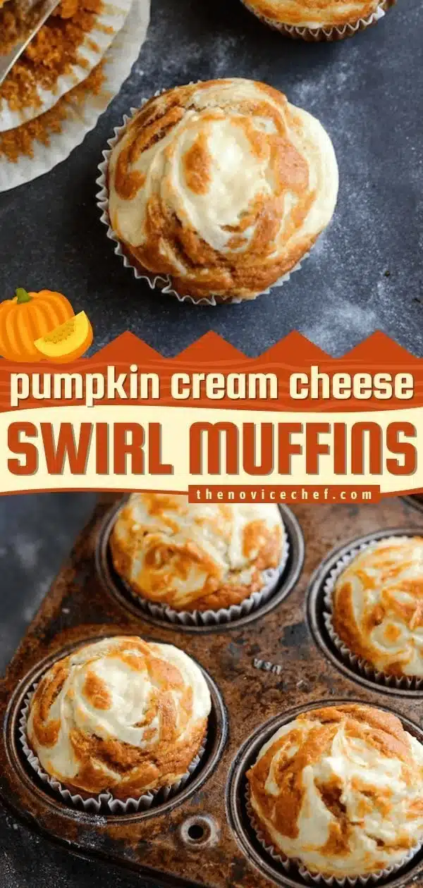 Pumpkin Cream Cheese Swirl Muffins