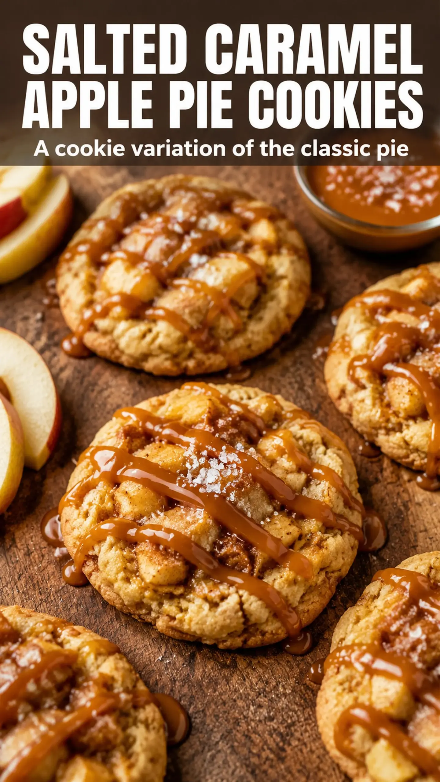 Delicious salted caramel apple pie cookies for a sweet treat